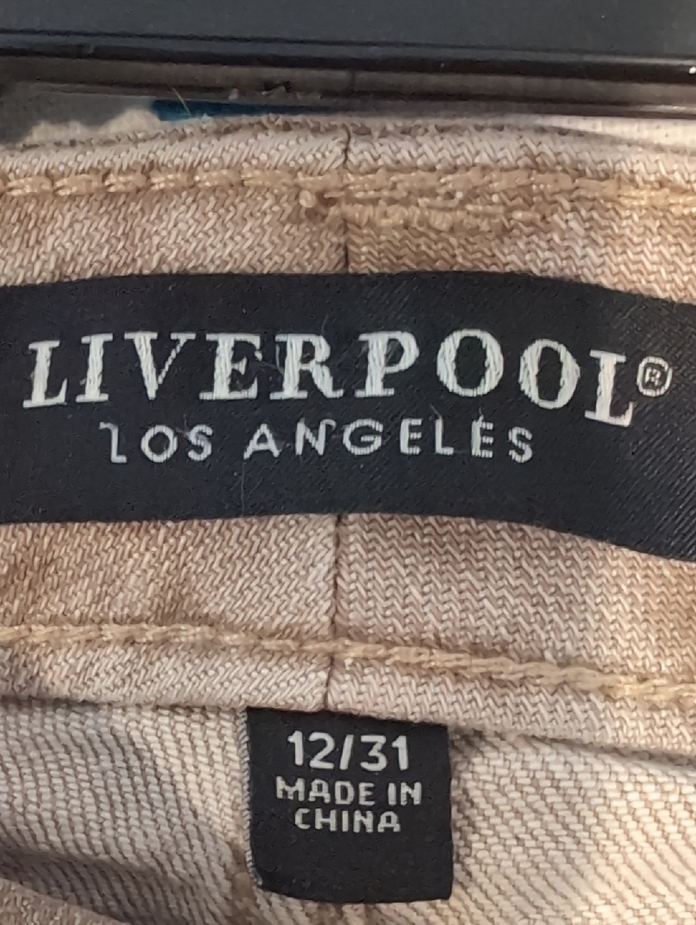 Liverpool Los Angeles LIV Non-Skinny Skinny Jean 12/31 Sand - Picture 2 of 11